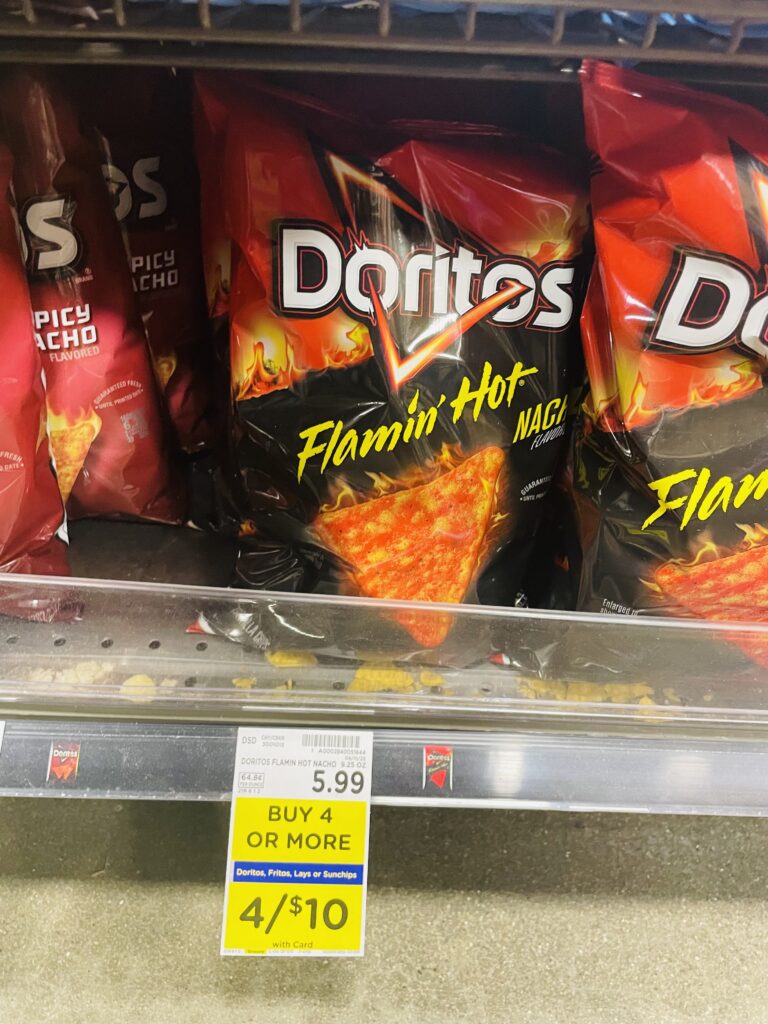 lay's, doritos and fritos kroger shelf image (1)
