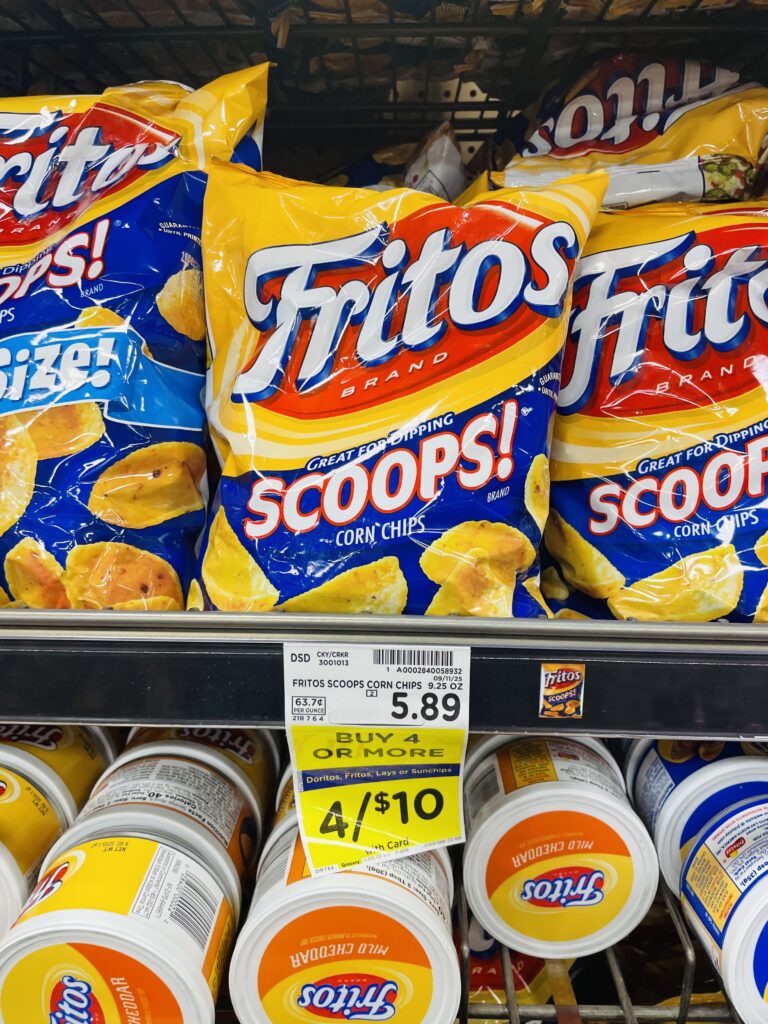 lay's, doritos and fritos kroger shelf image (1)
