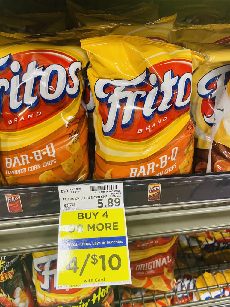 lay's, doritos and fritos kroger shelf image (1)
