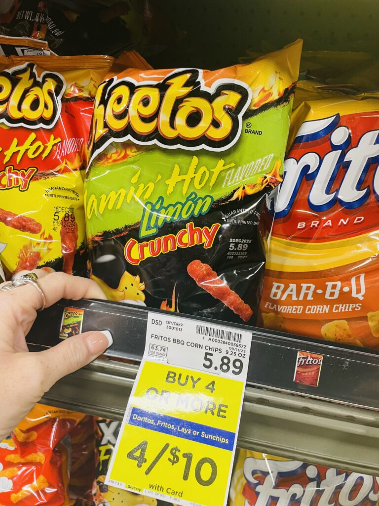 lay's, doritos and fritos kroger shelf image (1)