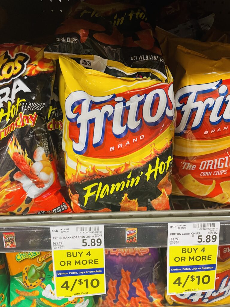 lay's, doritos and fritos kroger shelf image (1)