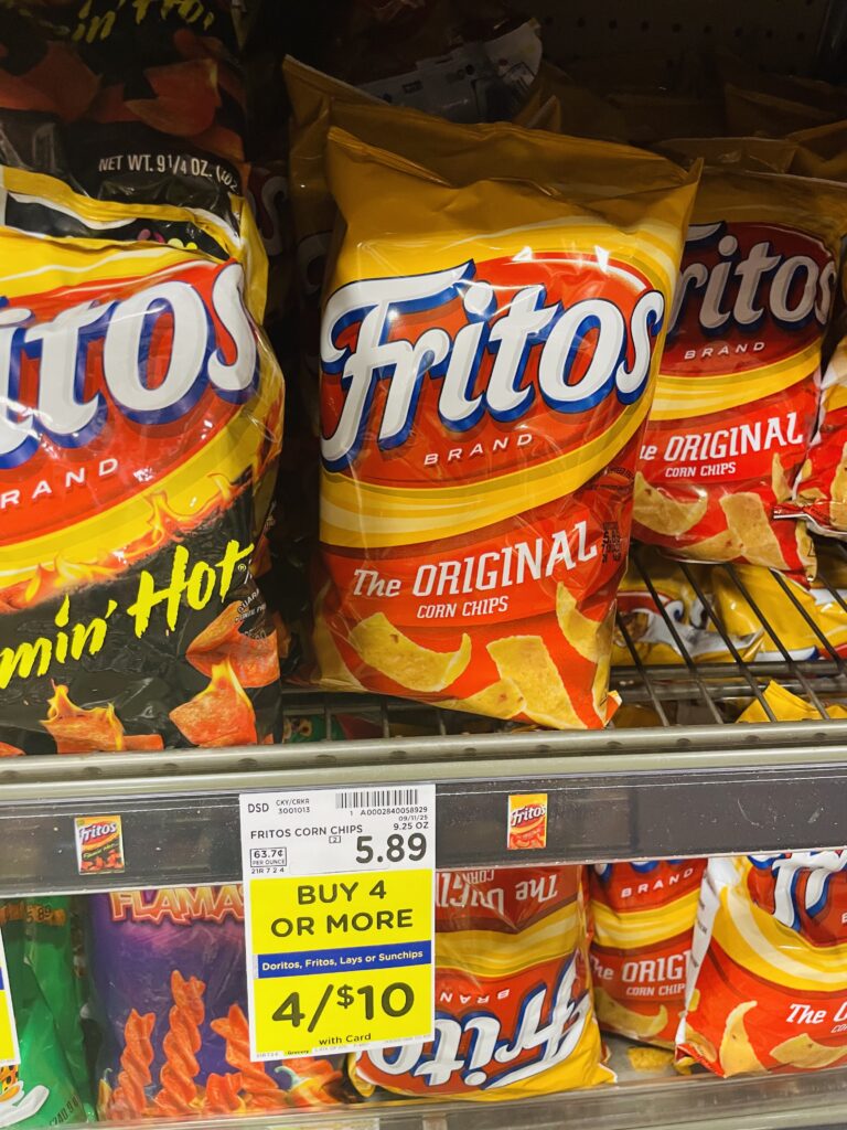 lay's, doritos and fritos kroger shelf image (1)