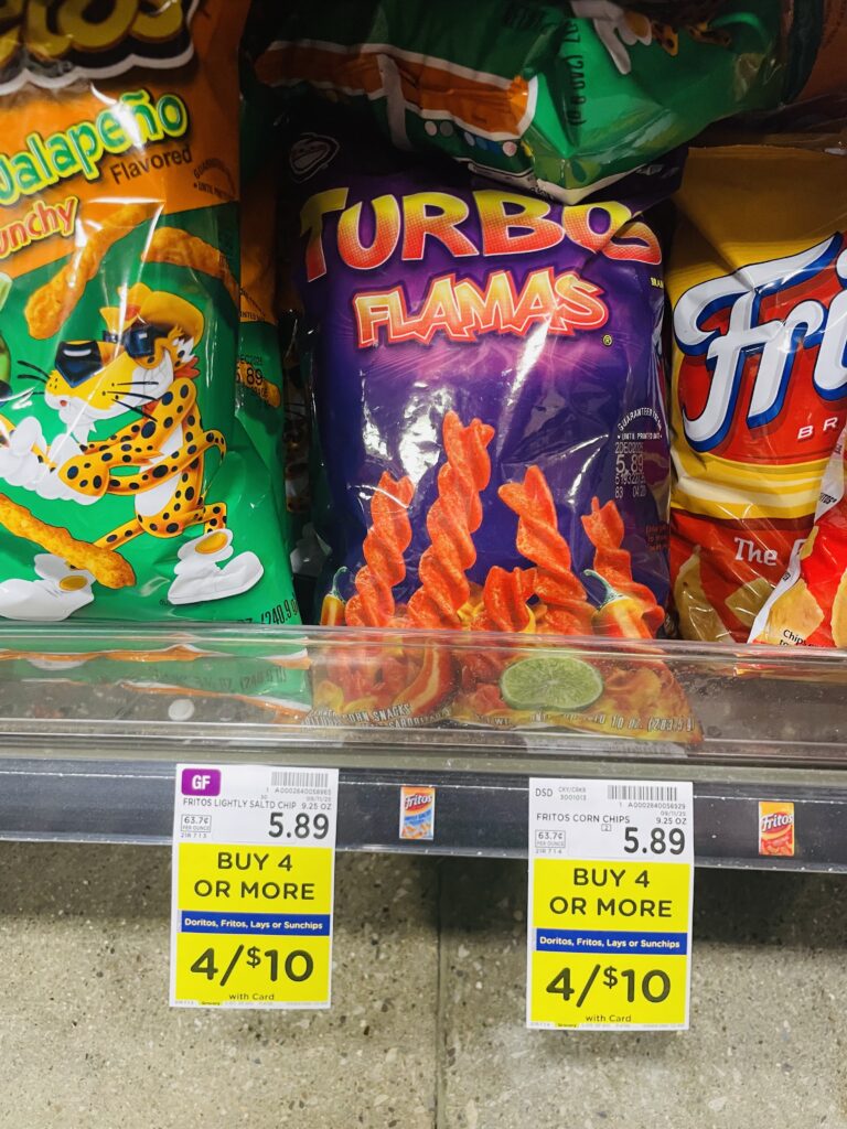 lay's, doritos and fritos kroger shelf image (1)