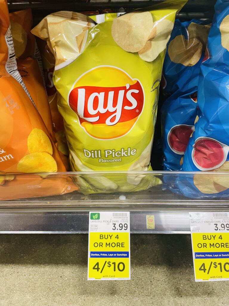 lay's, doritos and fritos kroger shelf image (1)