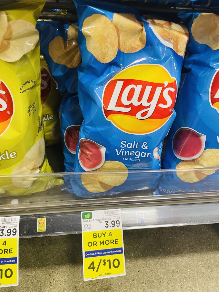 lay's, doritos and fritos kroger shelf image (1)