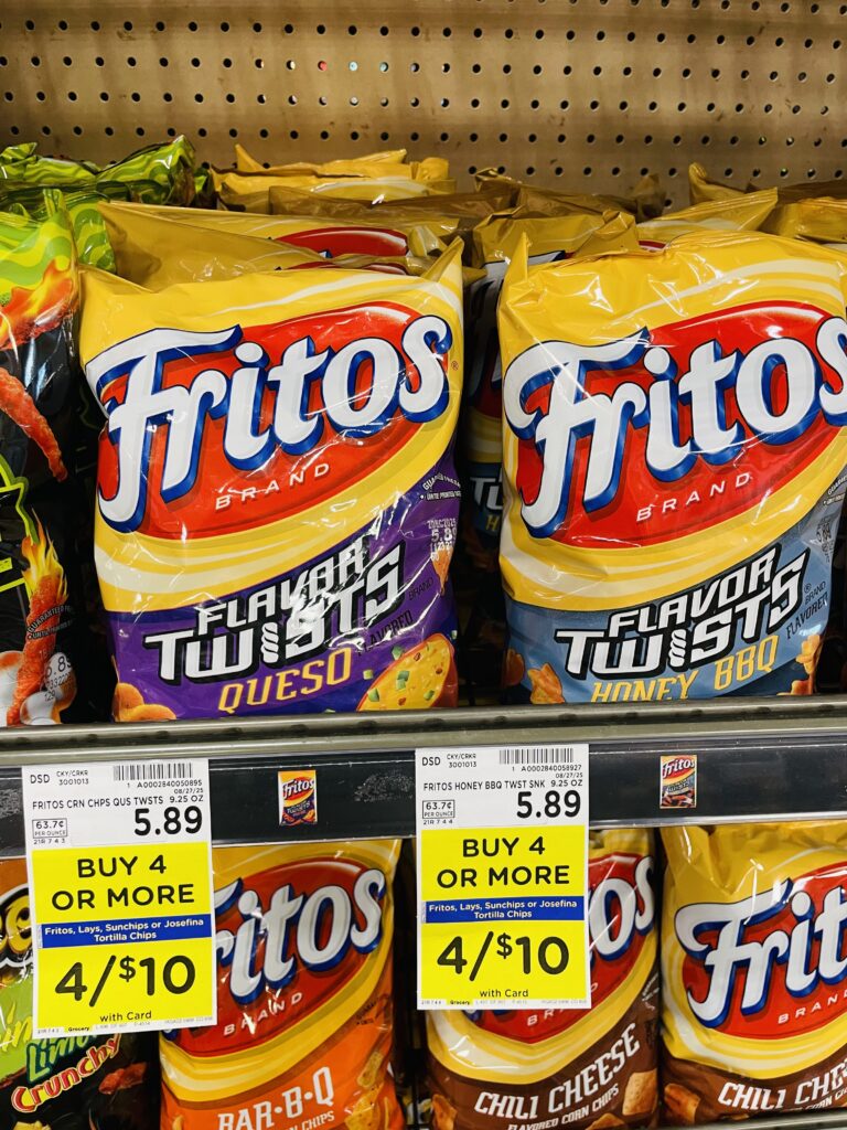lay's, fritos and sunchips kroger shelf image (1)
