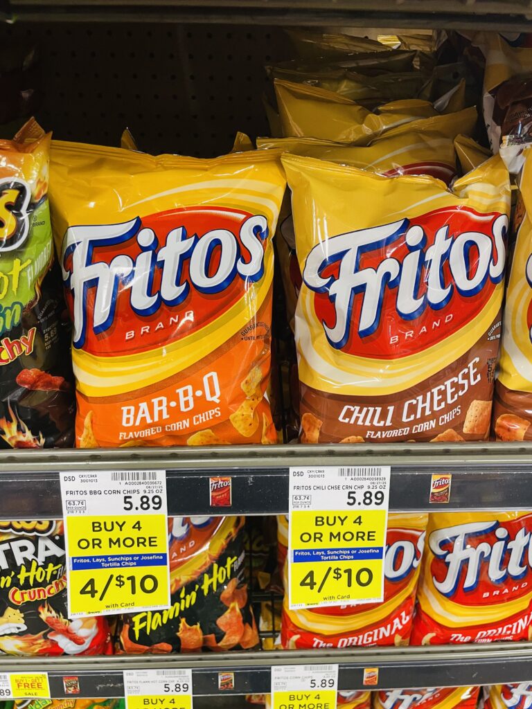 lay's, fritos and sunchips kroger shelf image (1)