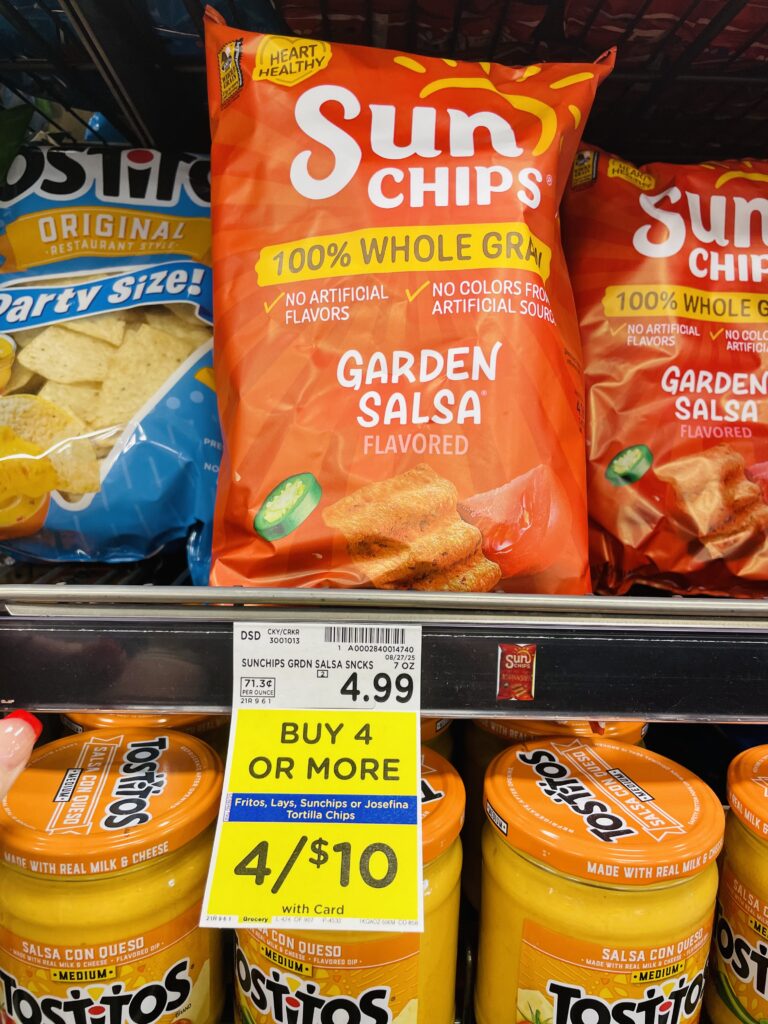 lay's, fritos and sunchips kroger shelf image (1)