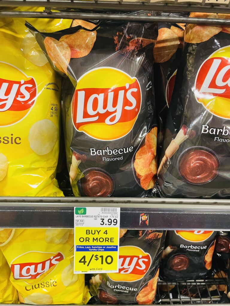 lay's, fritos and sunchips kroger shelf image (1)