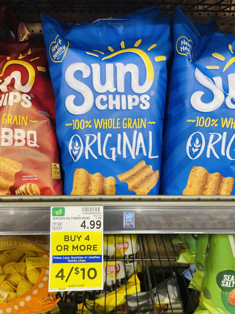 lay's, fritos and sunchips kroger shelf image (1)