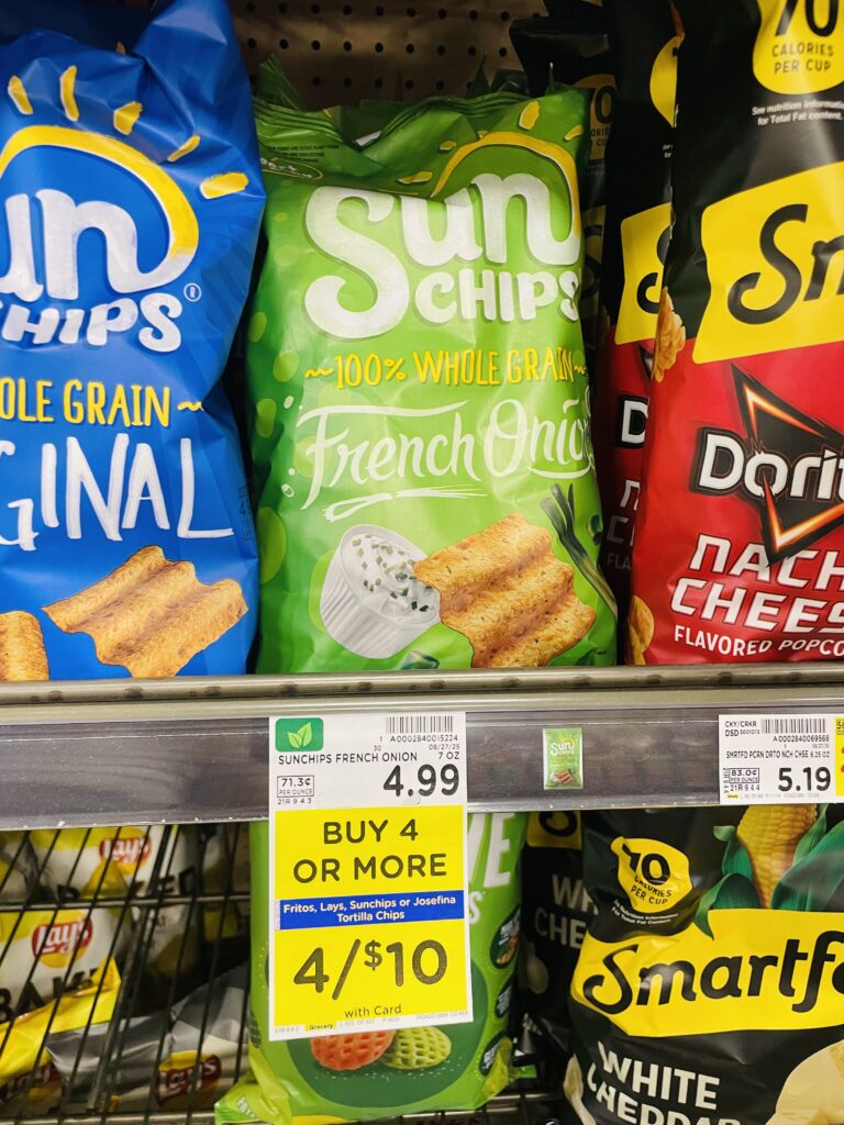 lay's, fritos and sunchips kroger shelf image (1)