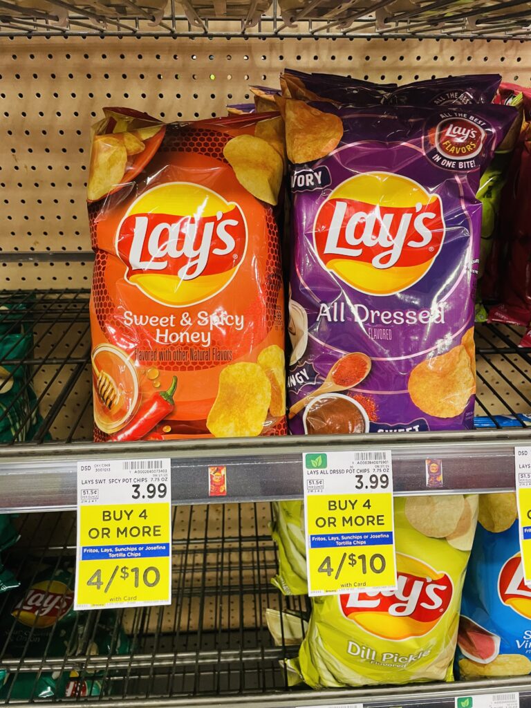 lay's, fritos and sunchips kroger shelf image (1)