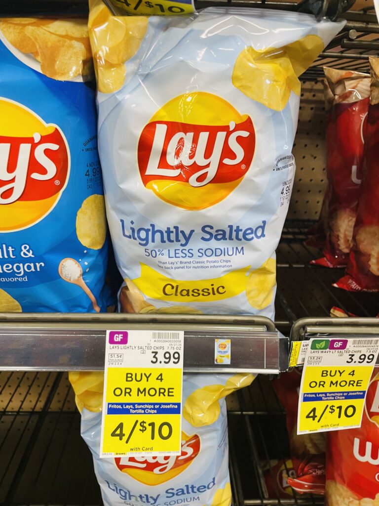 lay's, fritos and sunchips kroger shelf image (1)