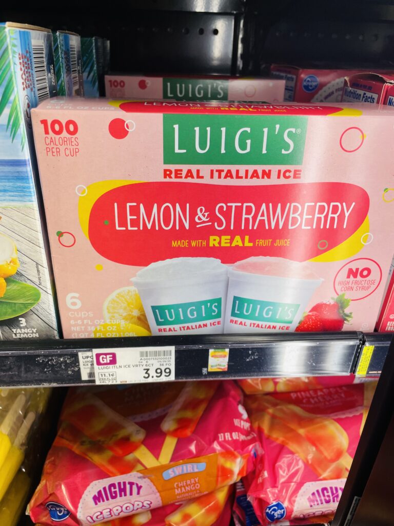 luigi's ice kroger shelf image
