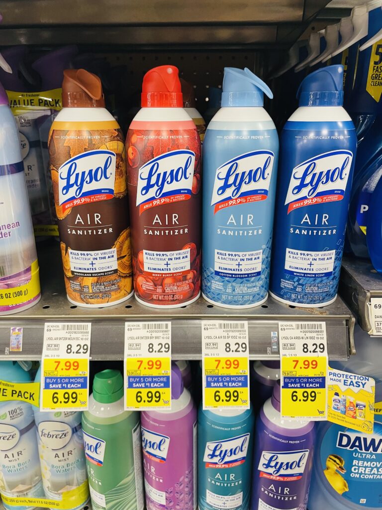 lysol air sanitizer kroger shelf image