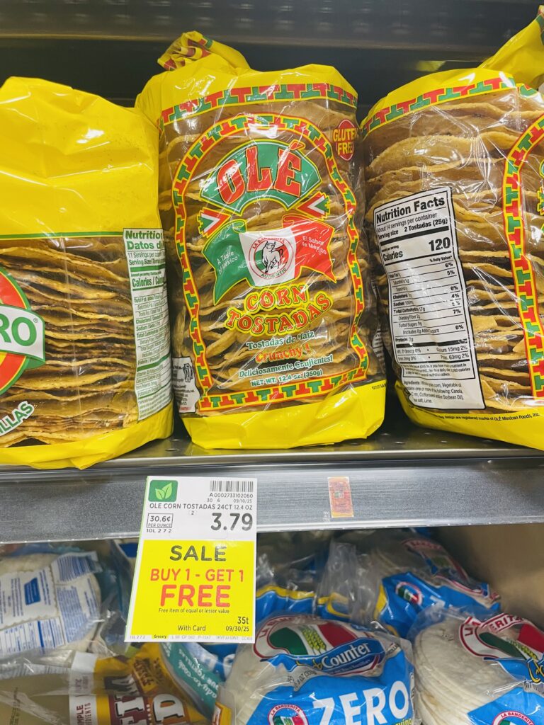 ole tostadas kroger shelf image