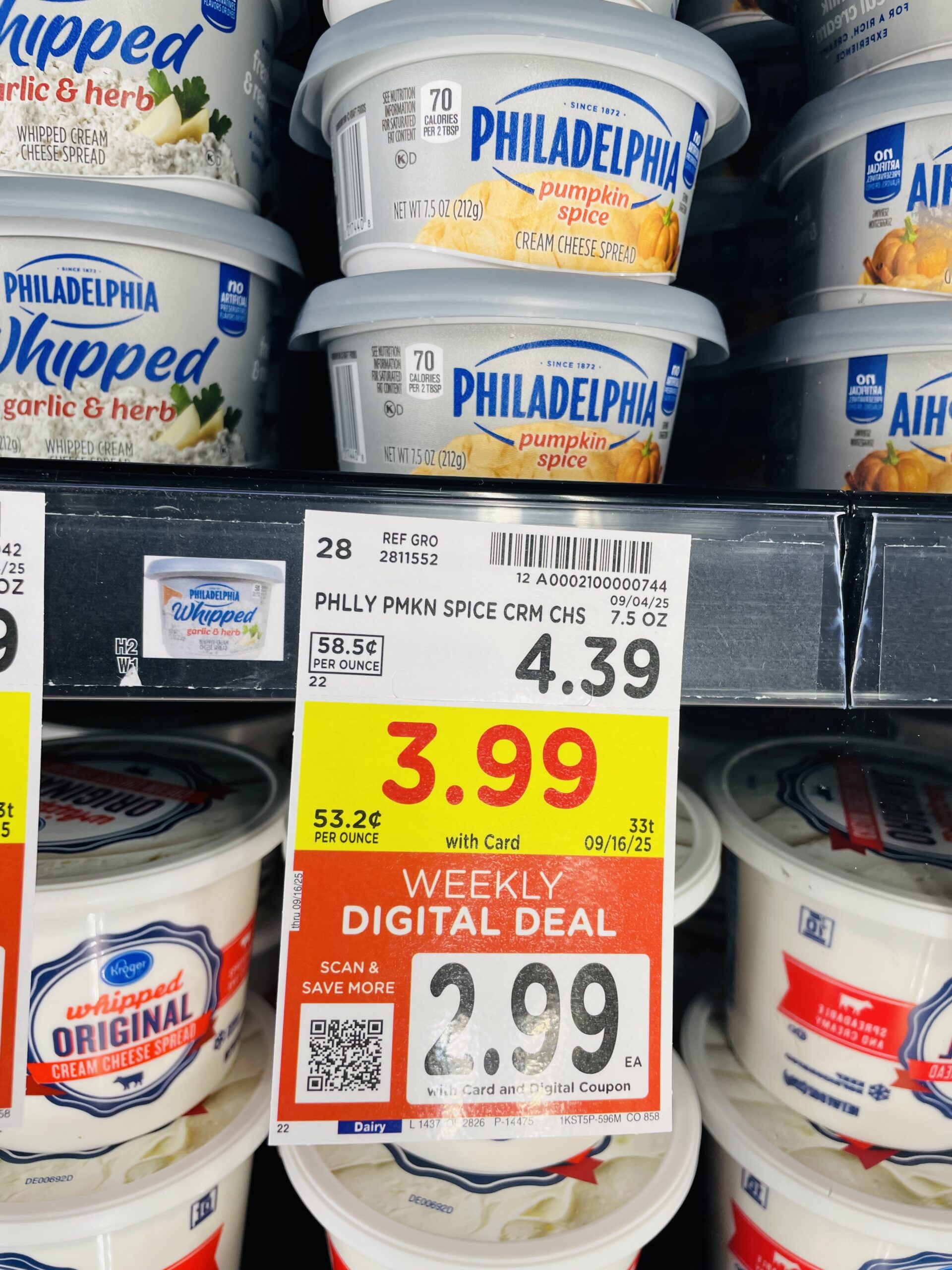 philadelphia cream cheese kroger shelf image (1)