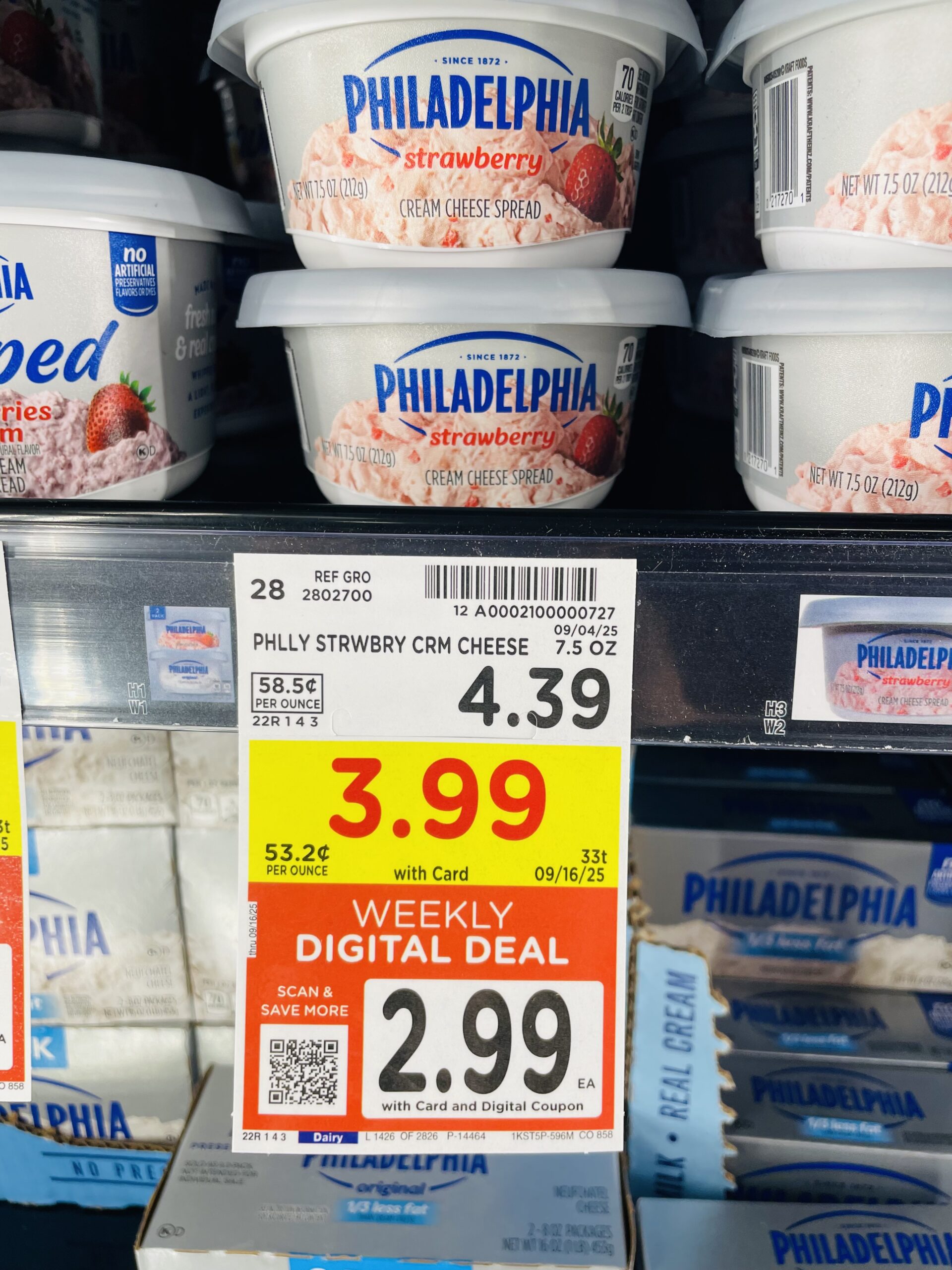 philadelphia cream cheese kroger shelf image (1)