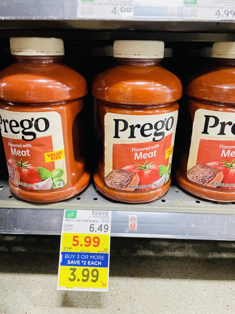prego pasta sauce kroger shelf image (1)
