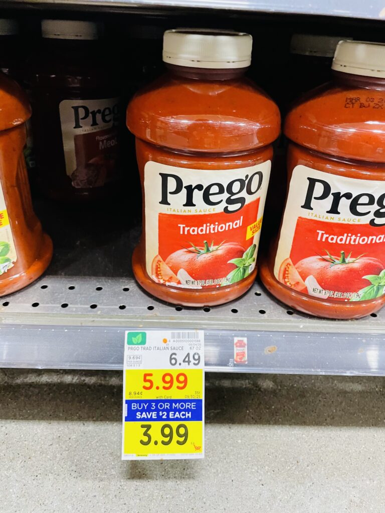 prego pasta sauce kroger shelf image (1)