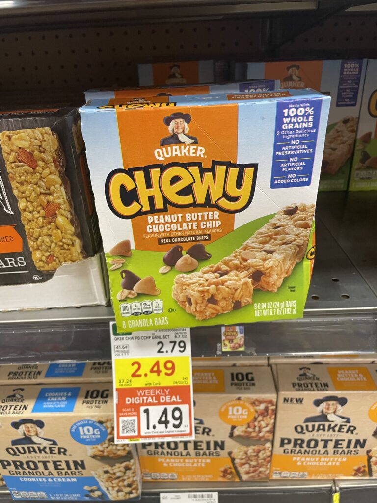 quaker chewy bars kroger shelf image (1)