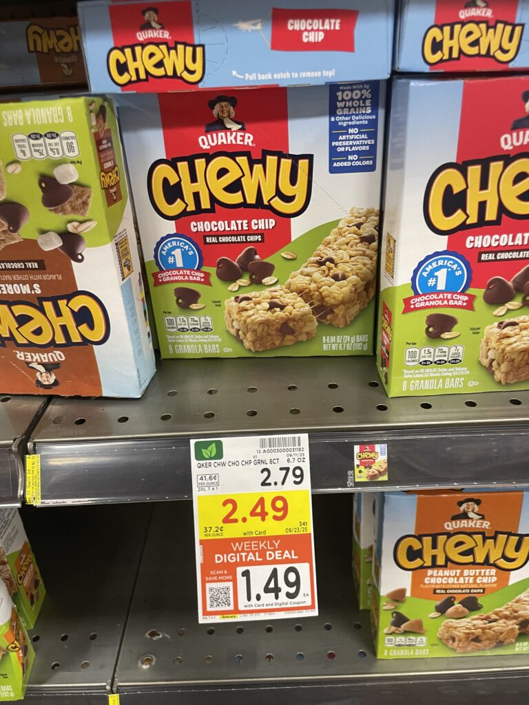 quaker chewy bars kroger shelf image (1)