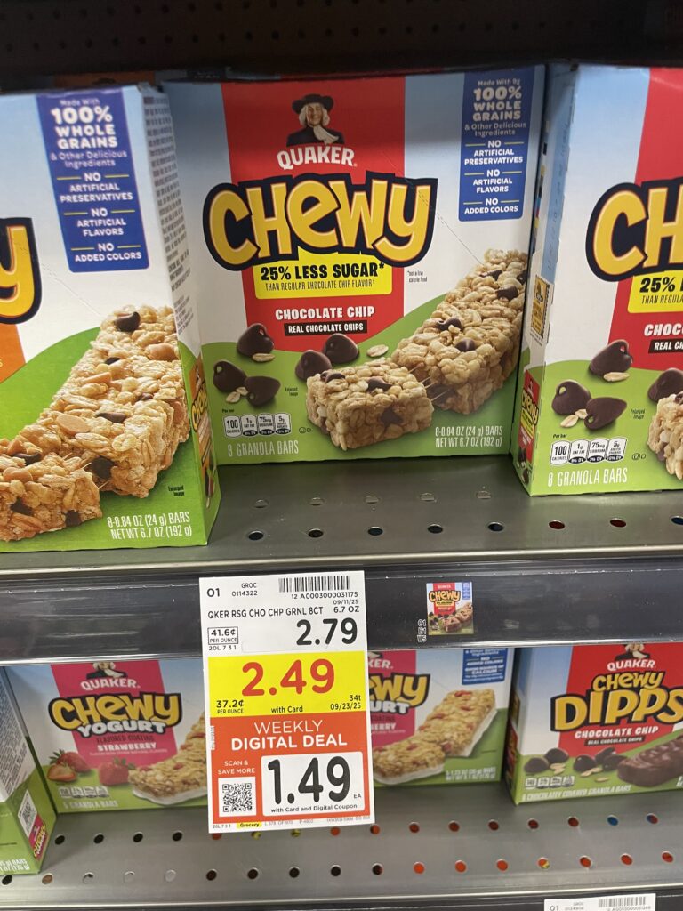 quaker chewy bars kroger shelf image (1)