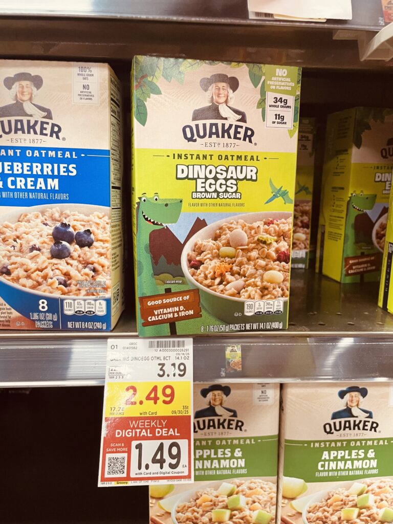 quaker, life and capn crunch kroger shelf image (1)