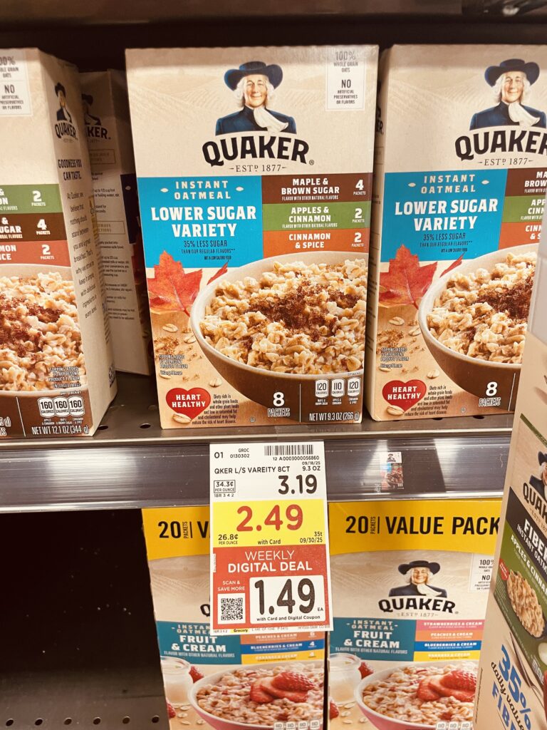 quaker, life and capn crunch kroger shelf image (1)