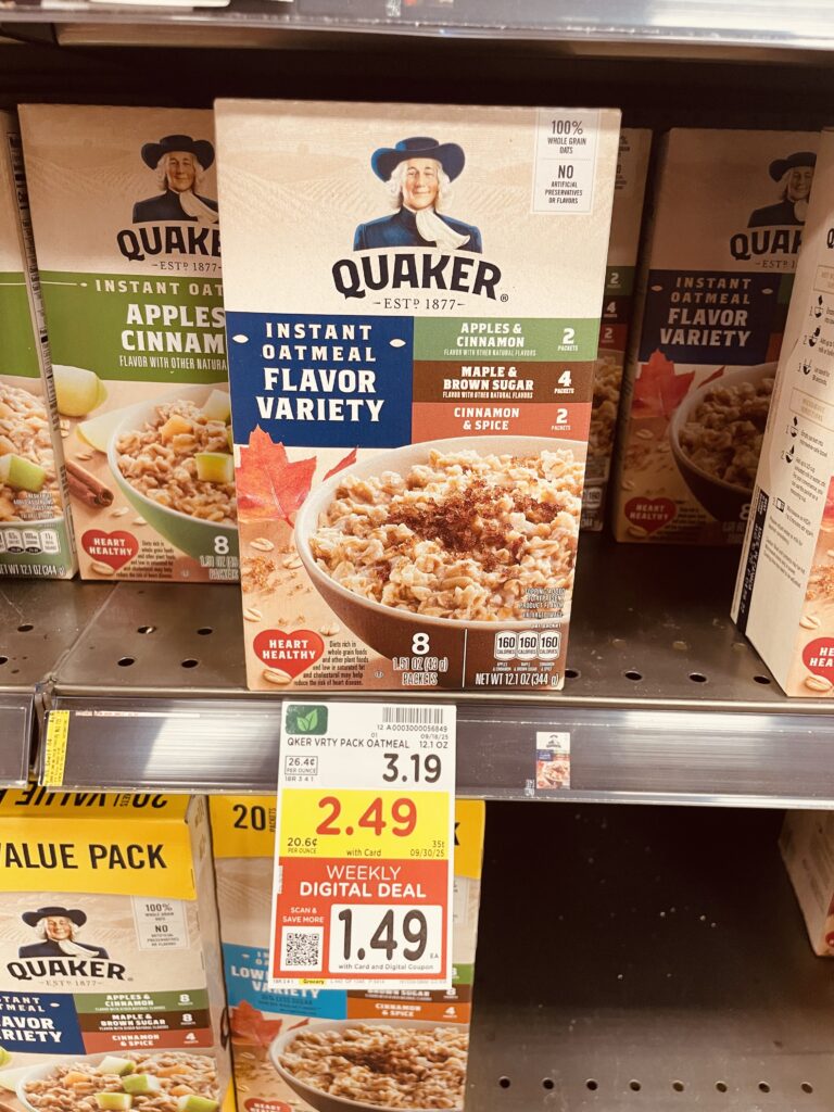 quaker, life and capn crunch kroger shelf image (1)