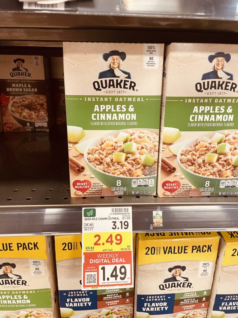 quaker, life and capn crunch kroger shelf image (1)