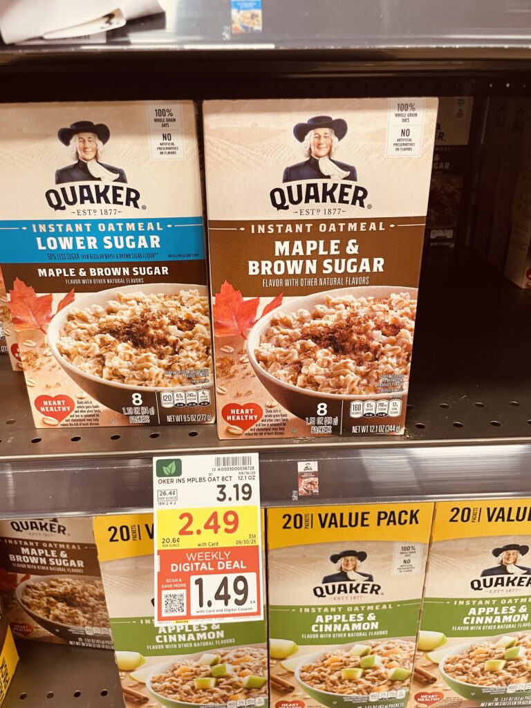 quaker, life and capn crunch kroger shelf image (1)