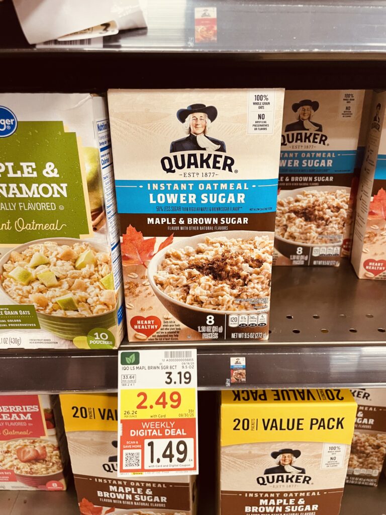 quaker, life and capn crunch kroger shelf image (1)