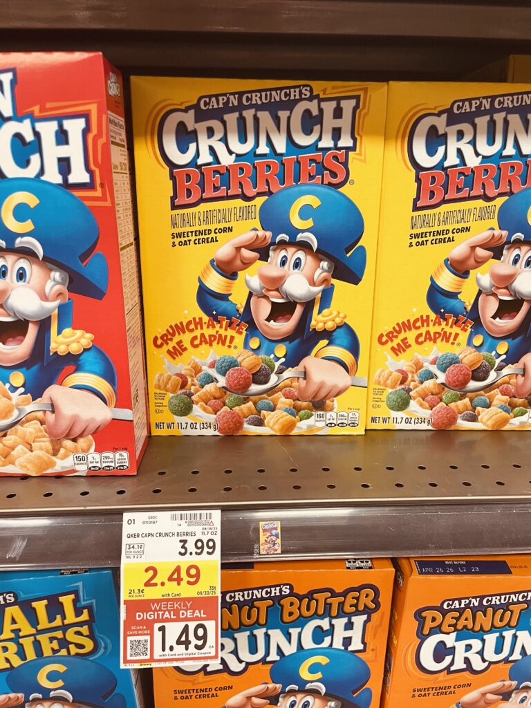 quaker, life and capn crunch kroger shelf image (1)