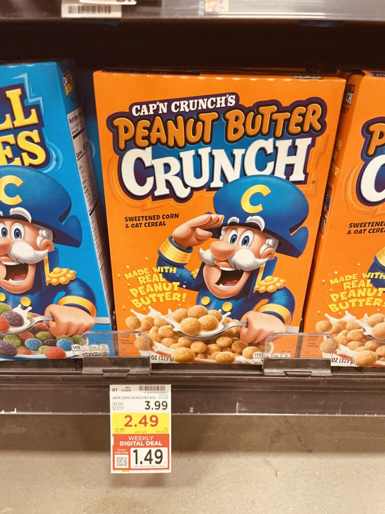 quaker, life and capn crunch kroger shelf image (1)