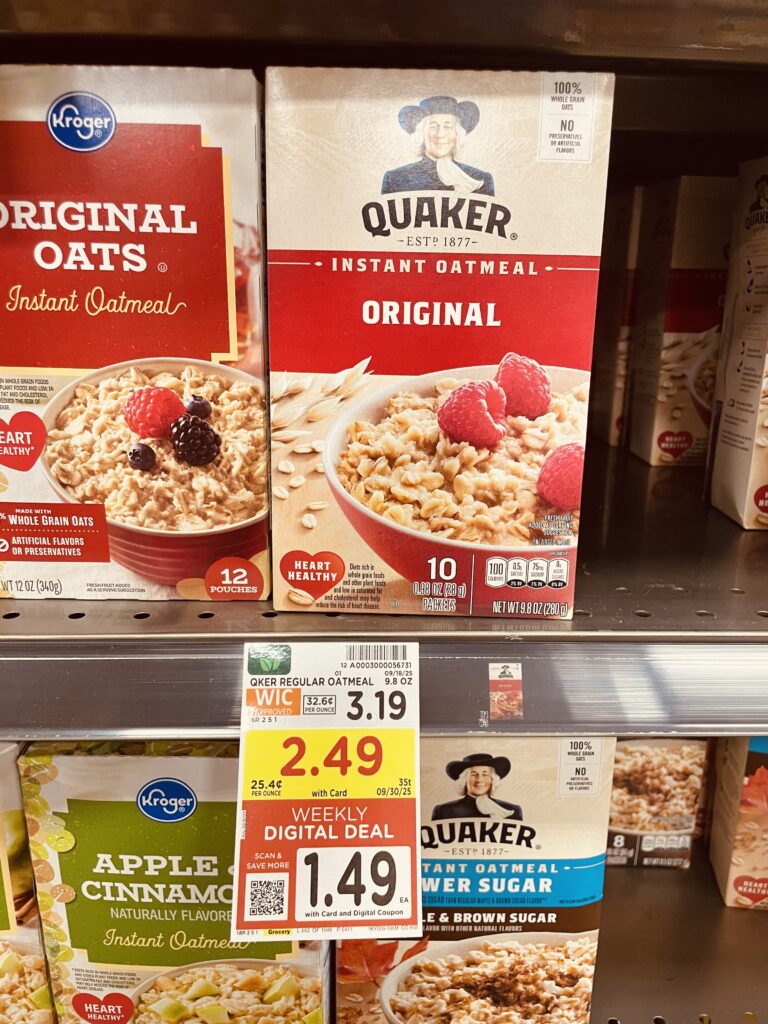 quaker, life and capn crunch kroger shelf image (1)