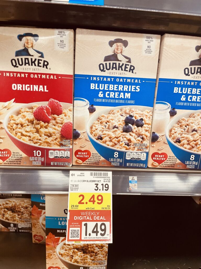 quaker, life and capn crunch kroger shelf image (1)