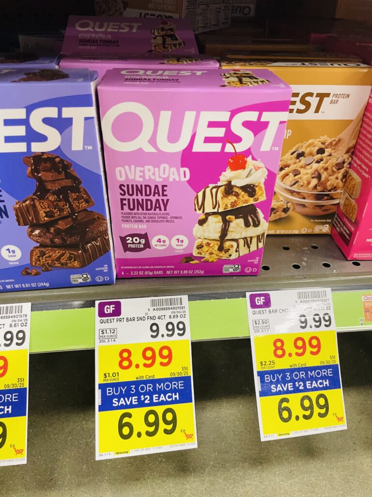 quest protein bars kroger shelf image (7)