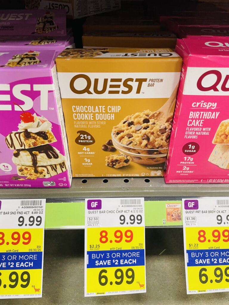 quest protein bars kroger shelf image (7)