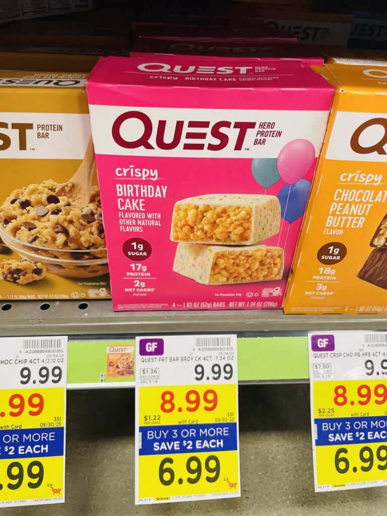 quest protein bars kroger shelf image (7)