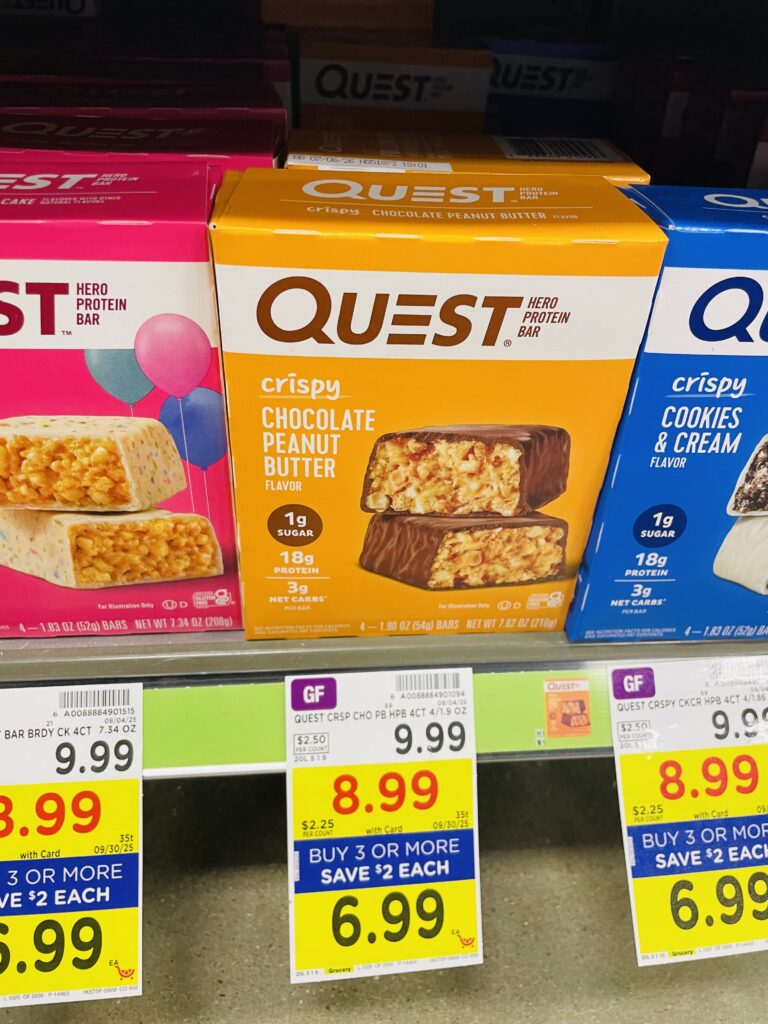 quest protein bars kroger shelf image (7)