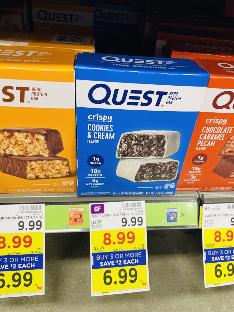 quest protein bars kroger shelf image (7)