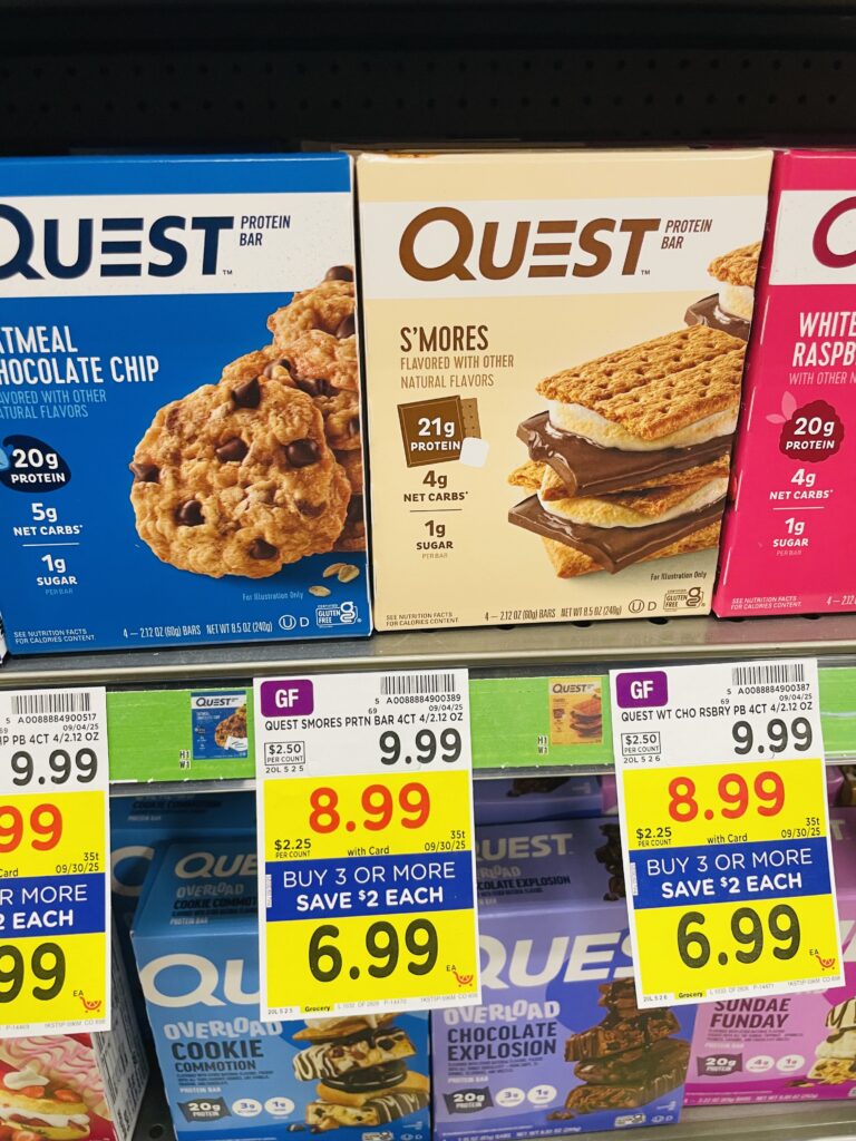 quest protein bars kroger shelf image (7)