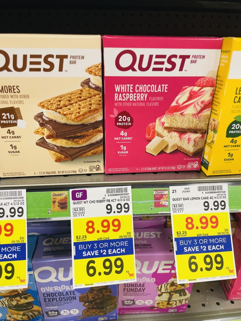 quest protein bars kroger shelf image (7)