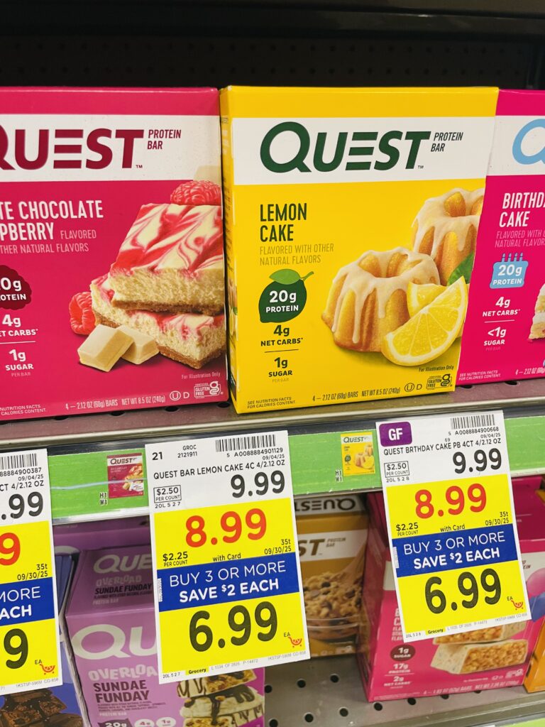 quest protein bars kroger shelf image (7)
