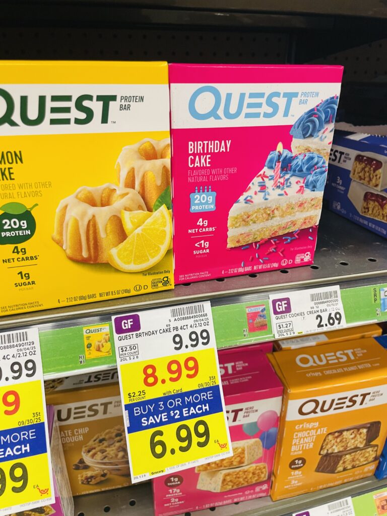 quest protein bars kroger shelf image (7)