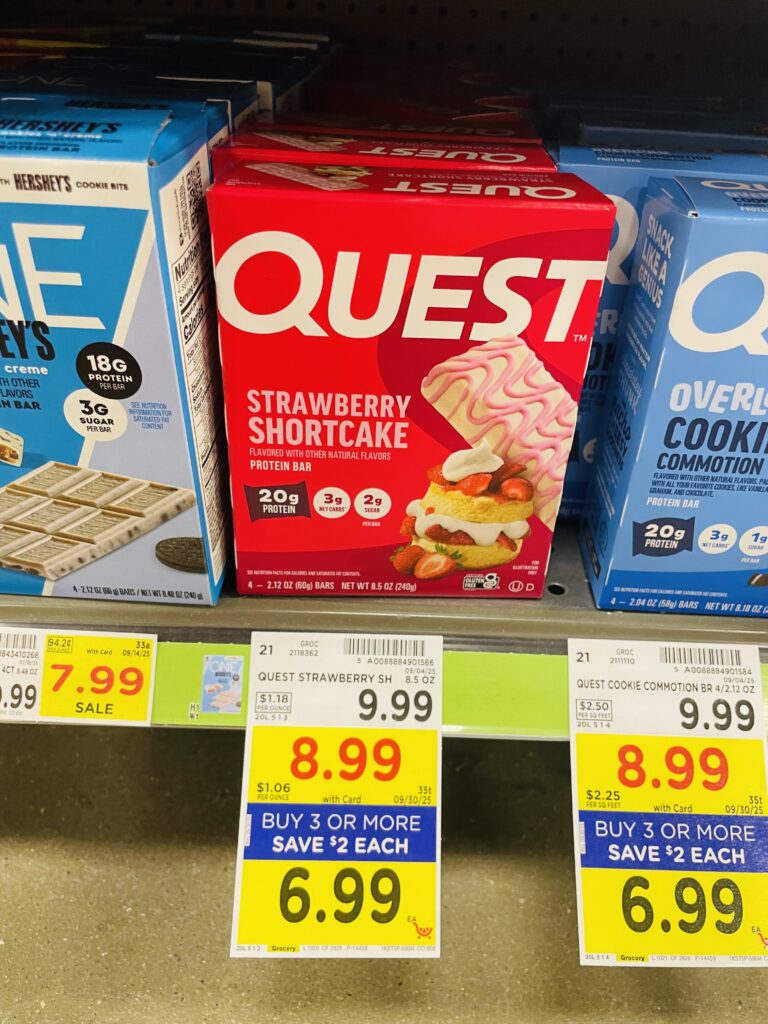 quest protein bars kroger shelf image (7)