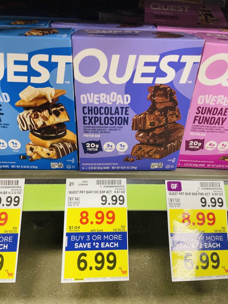 quest protein bars kroger shelf image (7)