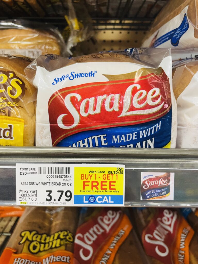 sara lee bread kroger shelf image (2)
