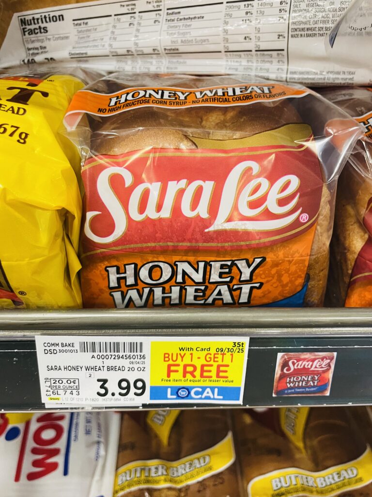 sara lee bread kroger shelf image (2)